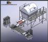 L�nea de producci�n continua para queso Minas Frescal, 2.000 litros, acero inoxidable.