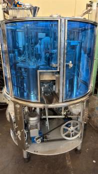 M�quina autom�tica rotativa de dosificaci�n y sellado para vasos, tarros y botellas, Milainox MB-1