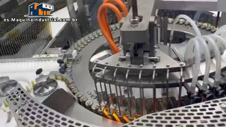Máquina llenadora y selladora rotativa Bausch para ampollas de vidrio inyectables en acero inoxidable 316L 24.000 unidades/hora