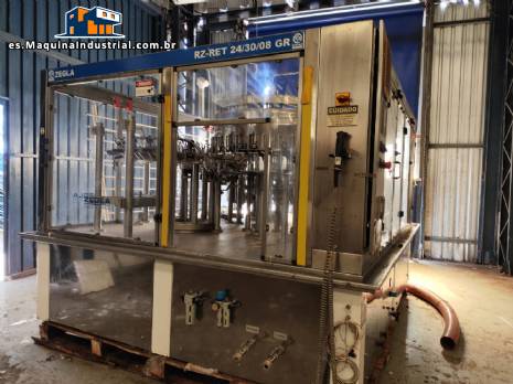 M�quina de llenado rotativa Zegla con sistema de enjuague y taponado de tres bloques