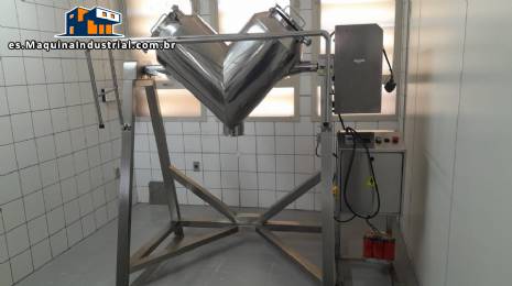 Mezclador en V de acero inoxidable, 50 kg, HEFESTO do Brasil