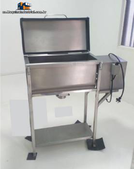 Mezcladora de cinta de acero inoxidable para polvos, 50 litros.