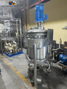 Tanque mezclador con camisa de acero inoxidable Turbon Mixer de alto cizallamiento Recinox de 200 litros Tanque mezclador con camisa de acero inoxidable Turbon Mixer de alto cizallamiento Recinox de 200 litros